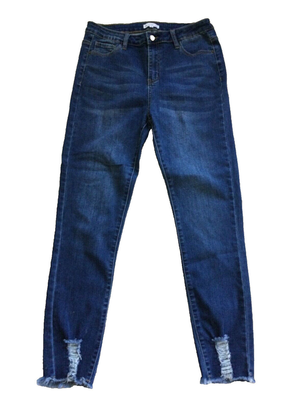 ABELA STORY & Co High Waist Raw Hem Frayed Denim Jeans size 11 Distressed